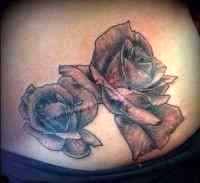 Tummy tuck tattoo roses