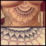 tummy tuck tattoos to cover stretch marks image