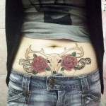 Tummy tuck and tattoo image