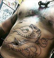 Male Tummy Tuck Scar Tattoo (7)