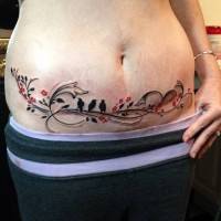 Tattoos to cover tummy tuck scar best pictures