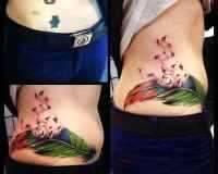 Tattoos to cover tummy tuck scars