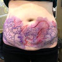 Tummy Tuck Scar Tattoo Cover Up Pics (69)