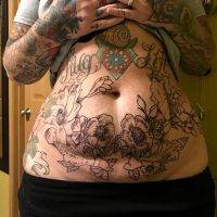 Tummy Tuck Scar Tattoo Cover Up Pics (70)