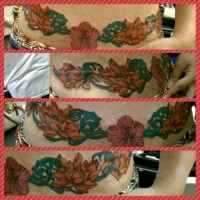 Tummy tuck tattoos - flower shape