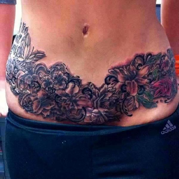 tummy tuck cover up tattoos 2.